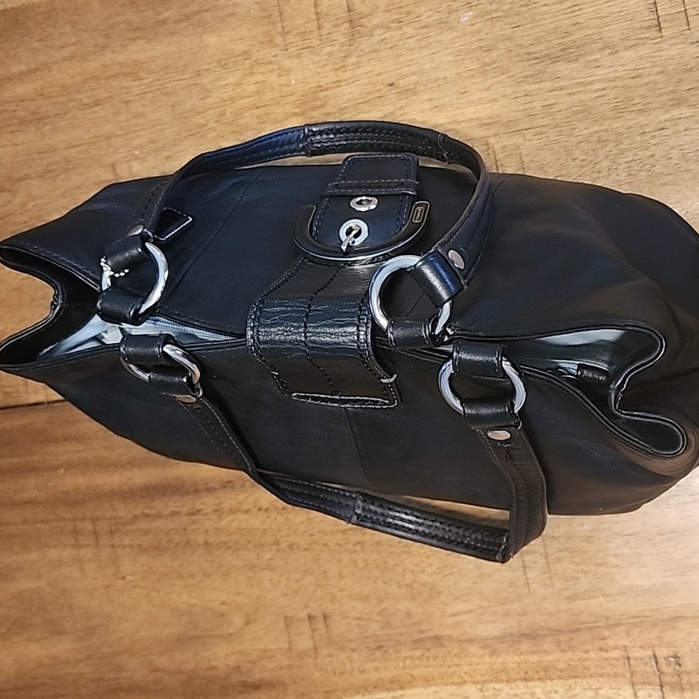 Coach SOHO Black Leather Shoulder Bag - Picture 11 of 16